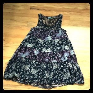 Kimchi Blue Tiered Sheer Floral Dress - Sz Sm